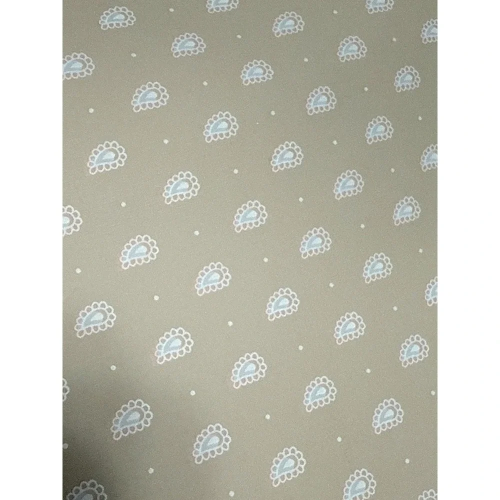 Vintage Beige Paisley Wallpaper‎ Roll Small Print Cottage Farmhouse USA